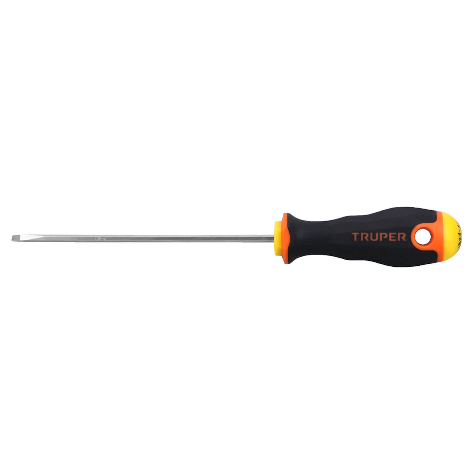 Desarmador cabinet 1/8' x 4-1/2' mango Comfort Grip, Truper Caja con 6, 18549