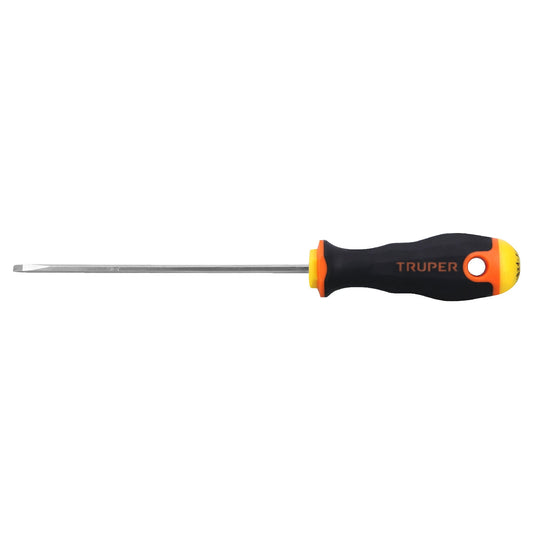 Desarmador cabinet 1/8' x 4-1/2' mango Comfort Grip, Truper Caja con 6, 18549