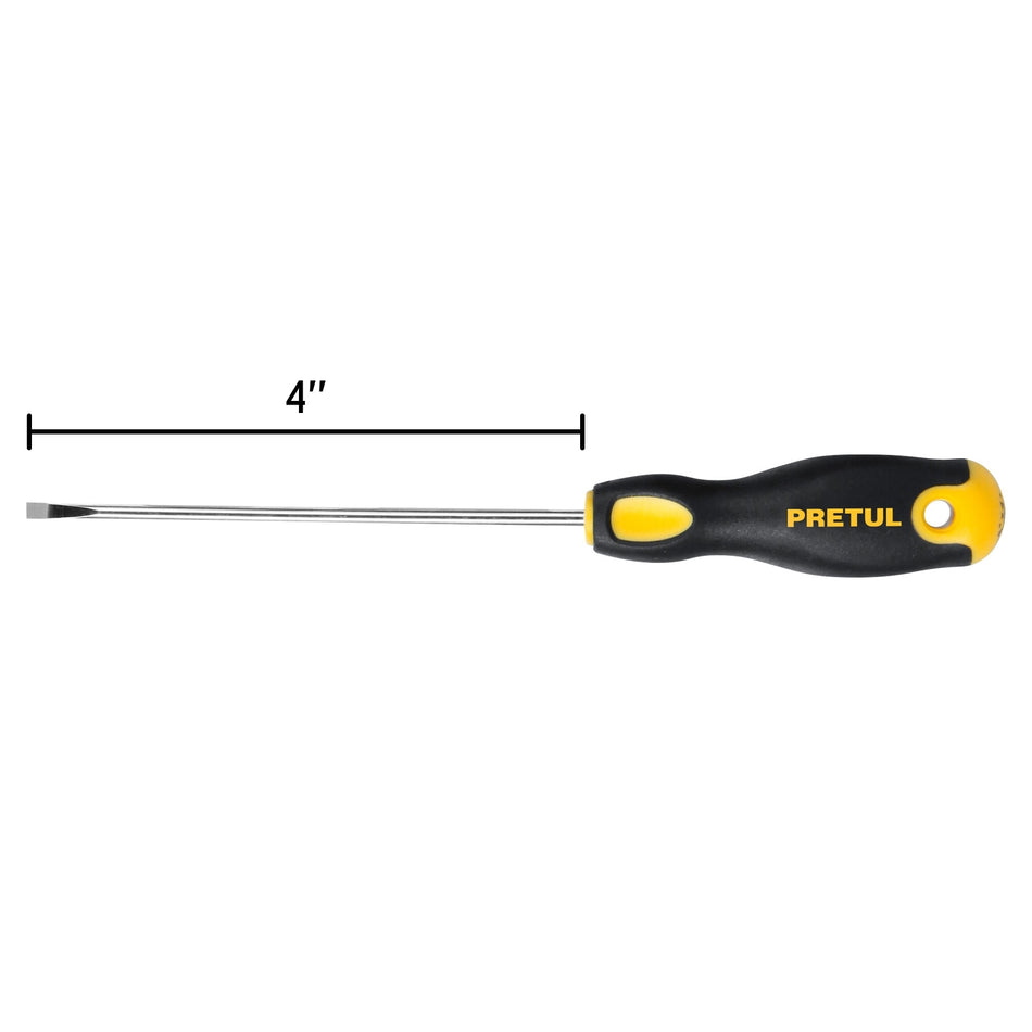 Desarmador cabinet 1/8 x 4' mango Comfort Grip, Pretul Caja con 6, 21486