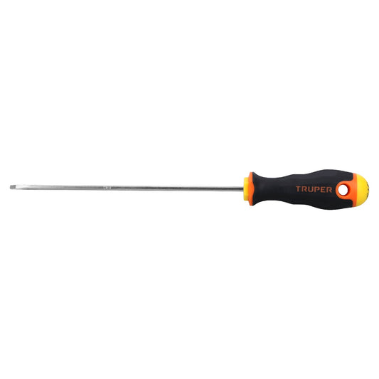 Desarmador cabinet 1/8' x 6' mango Comfort Grip, Truper Caja con 6, 14025
