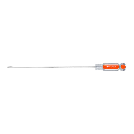 Desarmador cabinet 1/8' x 8' mango de acetato, Truper Caja con 6, 14026