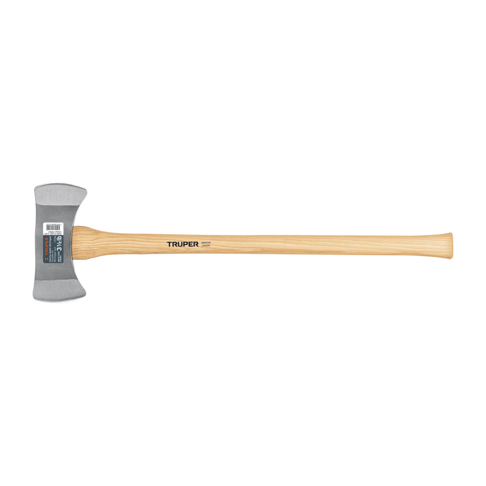 Hacha doble Michigan 3-1/2 lbs, mango de hickory 35', Truper Caja con 2, 14964