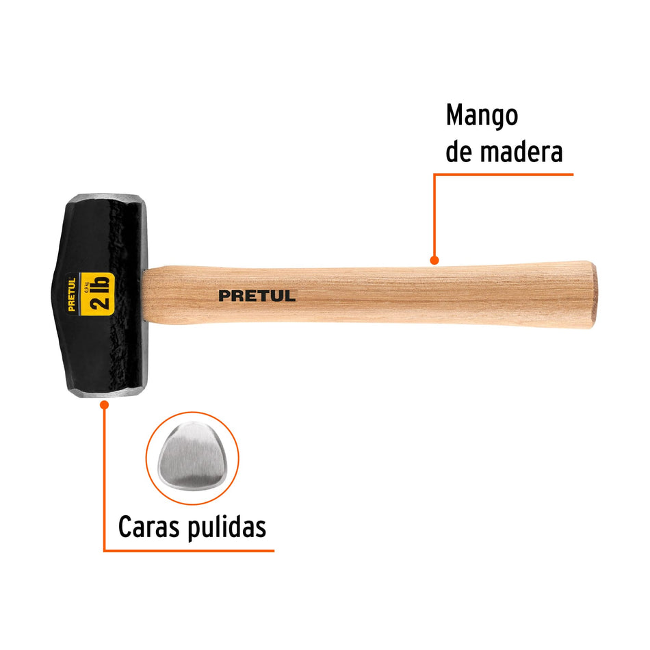 Marro tipo Nevada 2 lbs. mango 10-3/4', Pretul Caja con 4, 22215