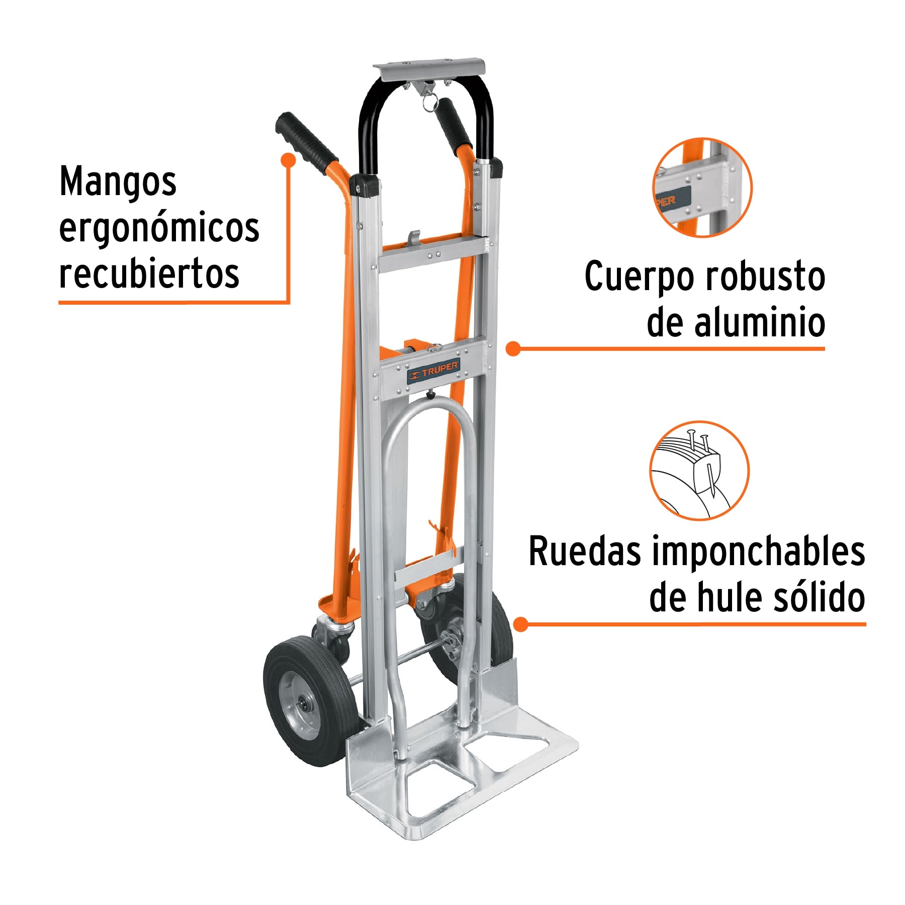 Diablo convertible de aluminio 3 en 1, Truper, 16188