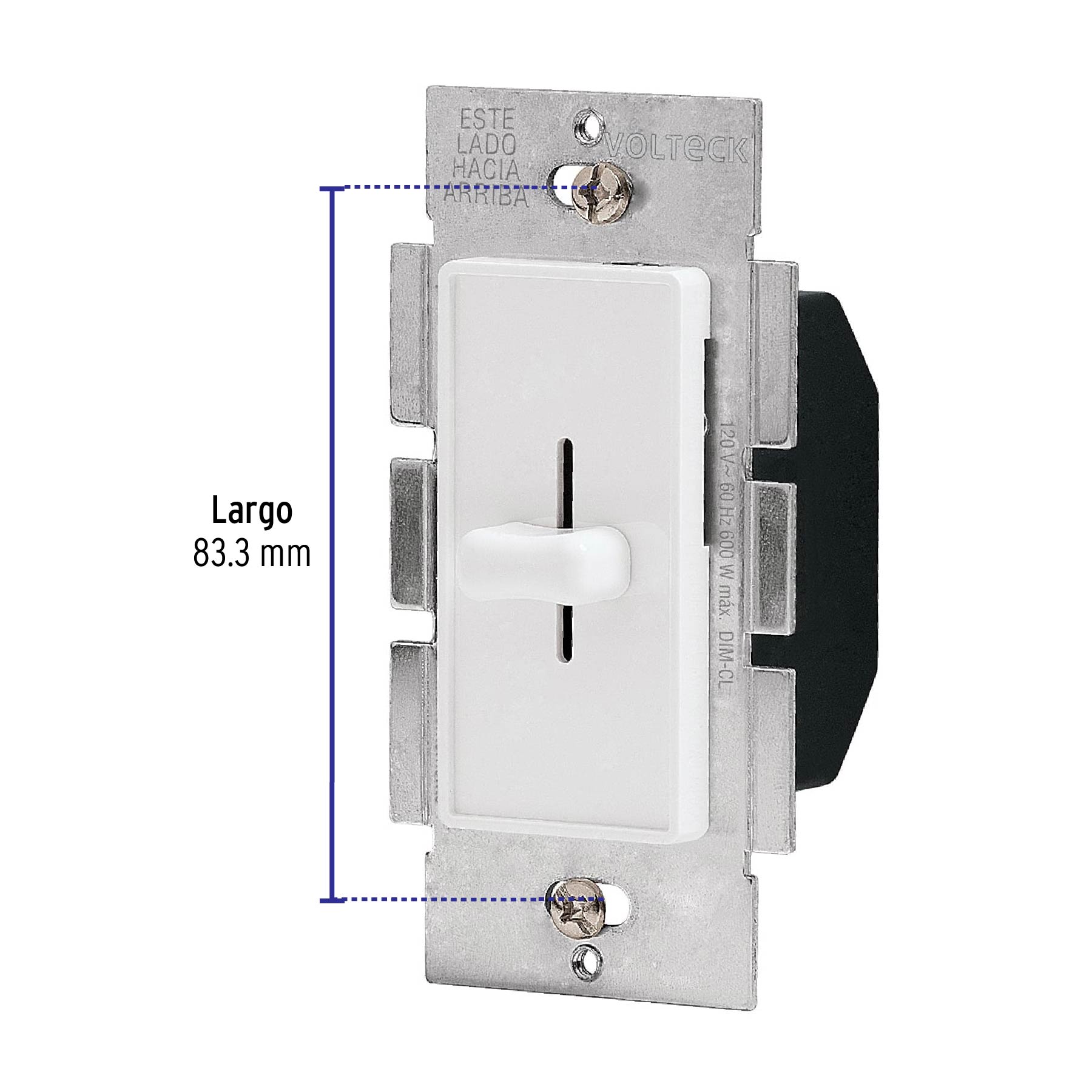 Atenuador de luz deslizable, línea Classic, Volteck, 46300