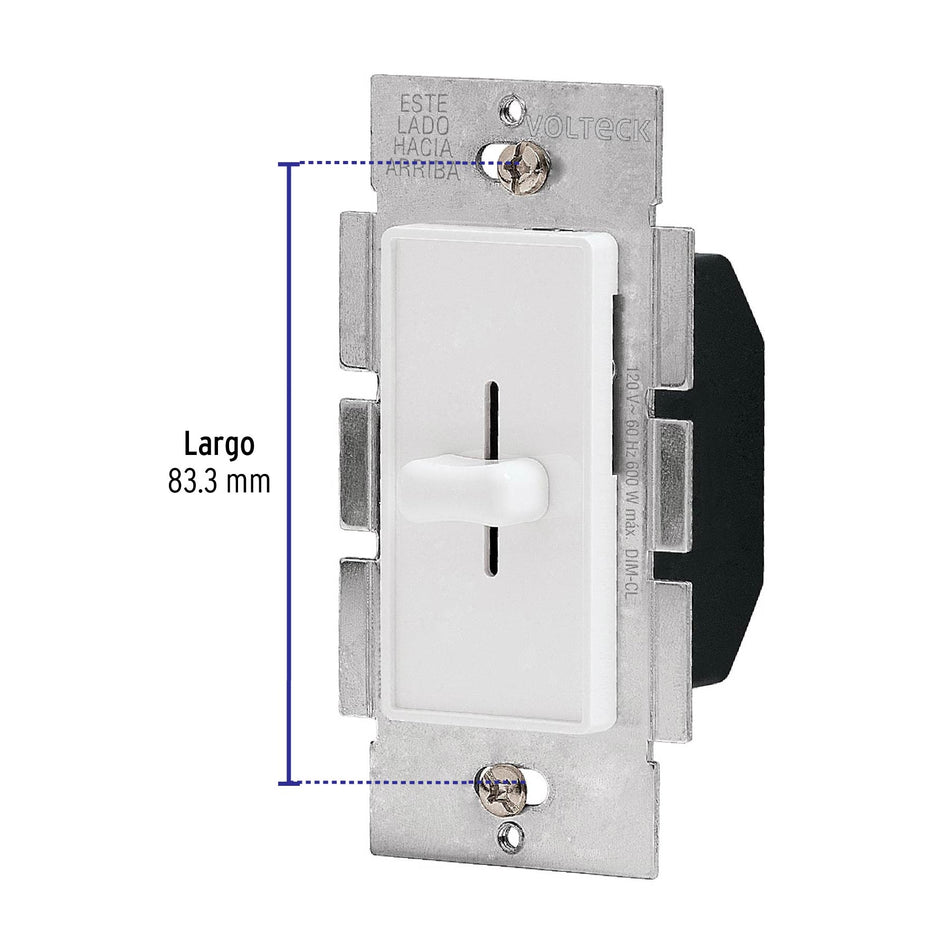Atenuador de luz deslizable, línea Classic, Volteck Caja con 5, 46300