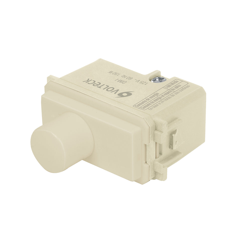 Dimmer giratorio, línea Italiana, marfil, Volteck Caja con 12, 48080