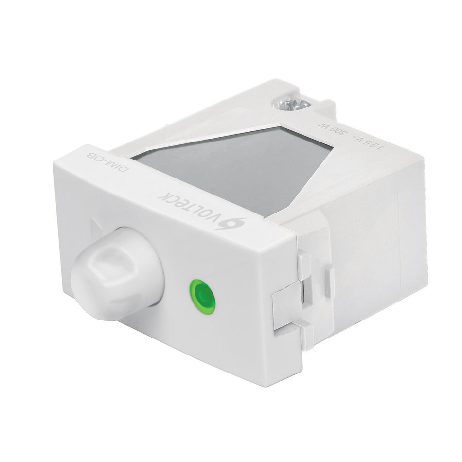 Dimmer giratorio, línea Oslo, color blanco, Volteck Caja con 12, 48330