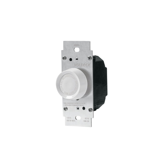 Atenuador de luz giratorio, Standard, blanco, Volteck Caja con 5, 47723