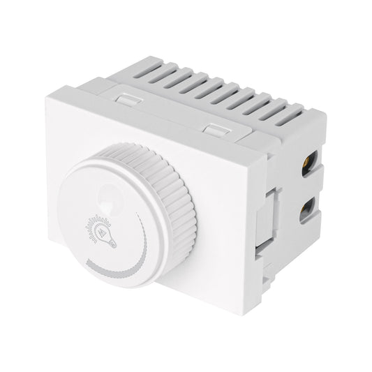 Dimmer giratorio blanco de 1.5 módulos, línea Lisboa Caja con 12, 47953