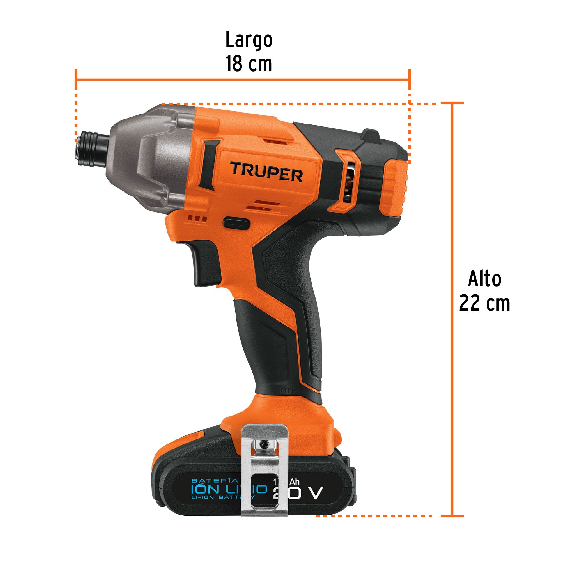 Destornillador impacto inal. 1/4', 20V, 1 bat.2Ah,1 carg.PRO, 101606