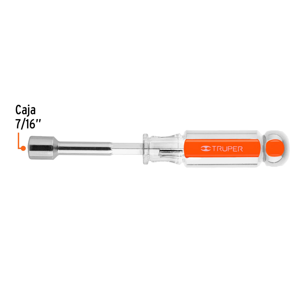 Desarmador de caja 7/16' mango de acetato, Truper Caja con 6, 14131