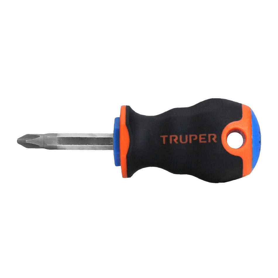 Desarmador de cruz 1/4' x 1-1/2' mango Comfort Grip, Truper Caja con 6, 14073