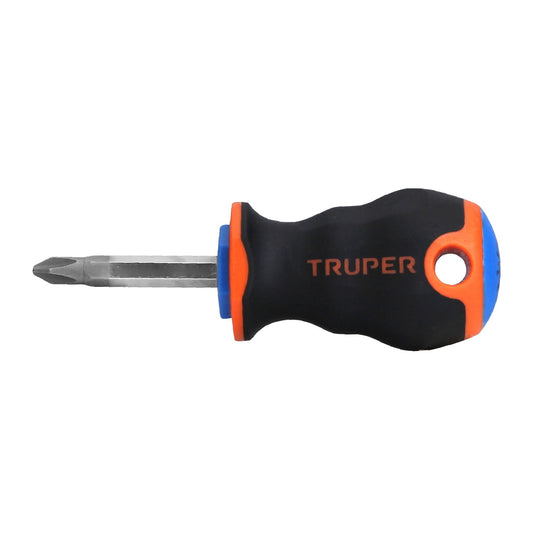 Desarmador de cruz 1/4' x 1-1/2' mango Comfort Grip, Truper Caja con 6, 14073