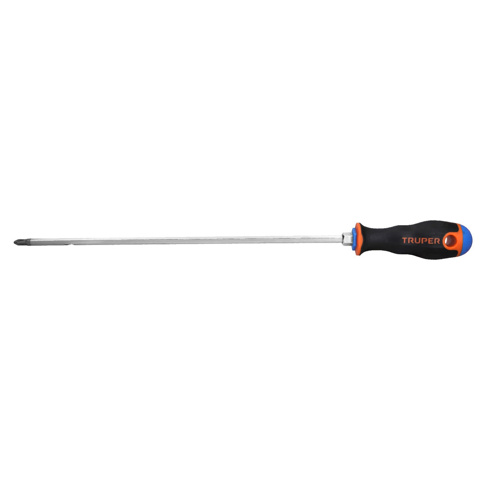 Desarmador de cruz 1/4' x 12' mango Comfort Grip, Truper Caja con 6, 100838