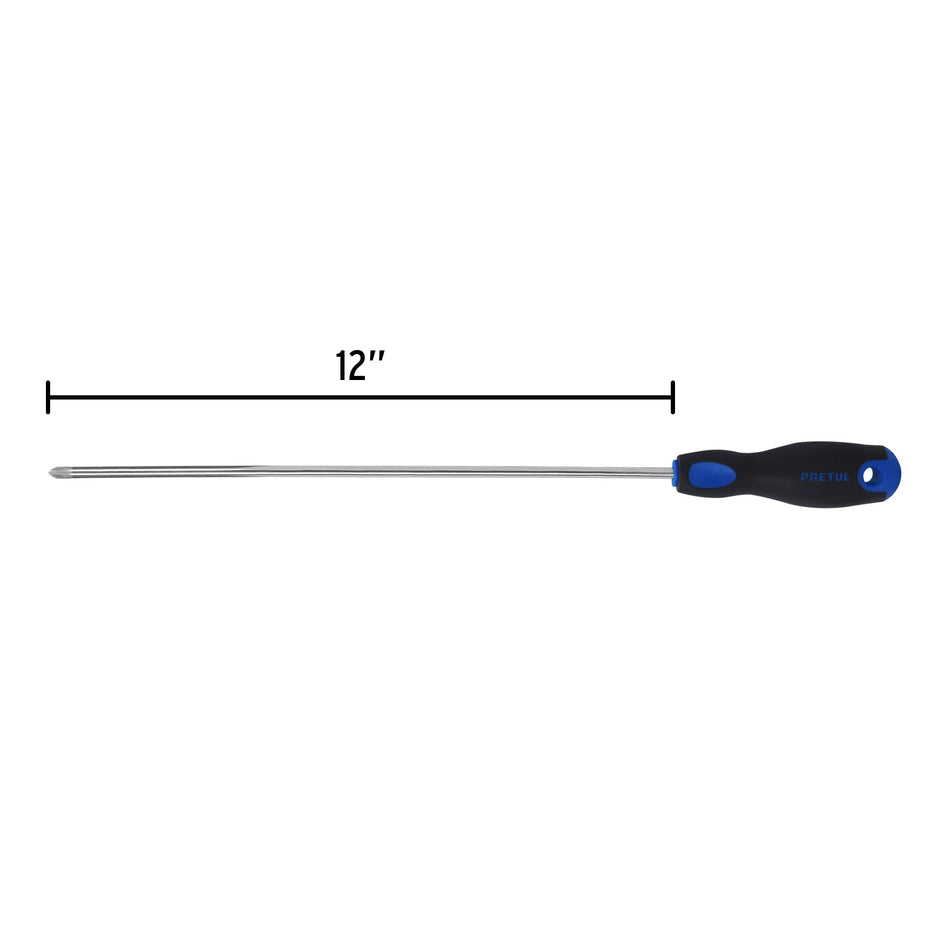 Desarmador de cruz 1/4' x 12' mango Comfort Grip, Pretul Caja con 6, 28087
