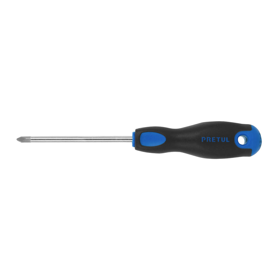 Desarmador de cruz 1/4' x 4' mango Comfort Grip, Pretul Caja con 6, 21496