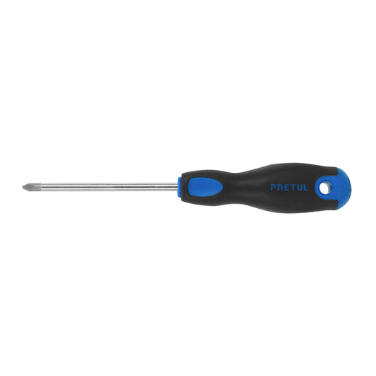 Desarmador de cruz 1/4' x 4' mango Comfort Grip, Pretul Caja con 6, 21496