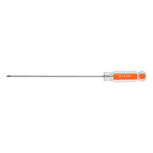 Desarmador de cruz 1/8' x 6' mango de acetato, Truper Caja con 6, 14056