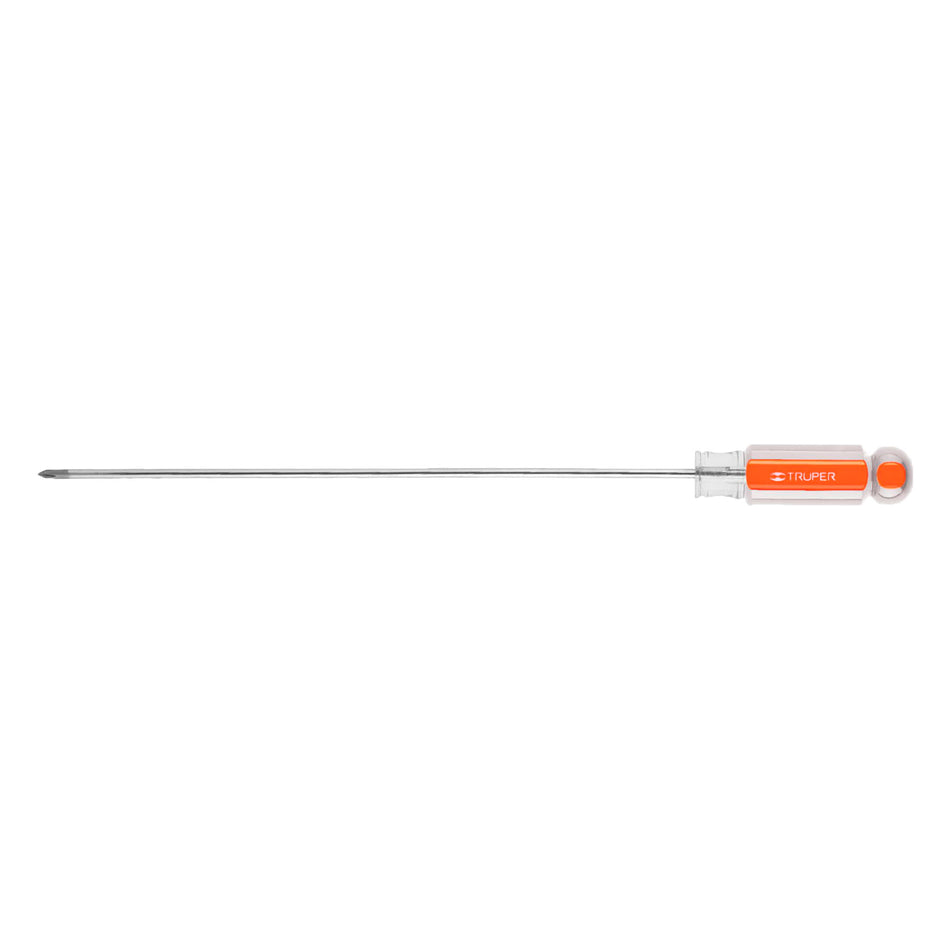 Desarmador de cruz 1/8' x 8' mango de acetato, Truper Caja con 6, 14059