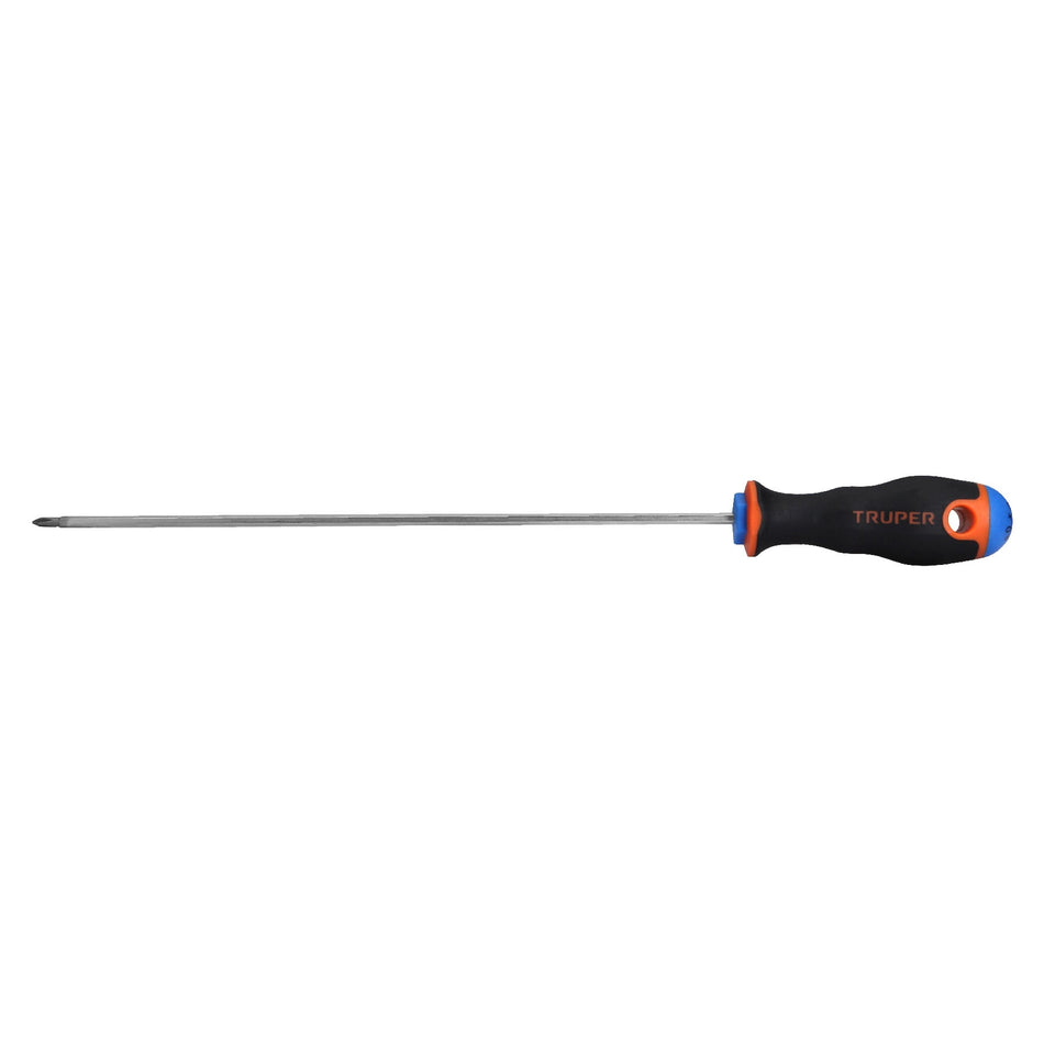 Desarmador de cruz 1/8' x 8' mango Comfort Grip, Truper Caja con 6, 100835