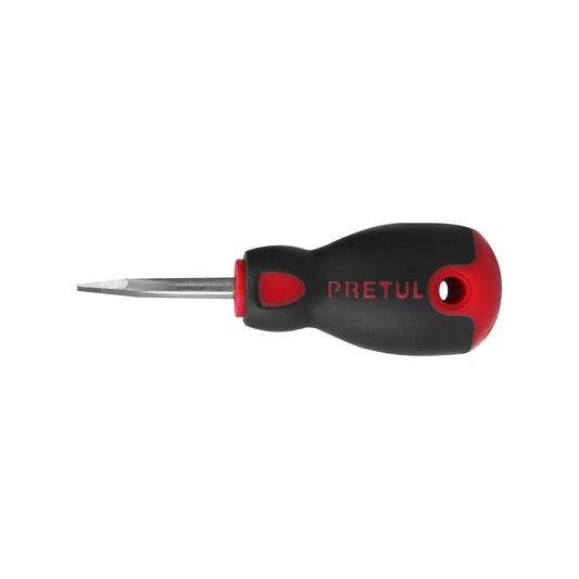 Desarmador plano 1/4' x 1-1/2'mango Comfort Grip, Pretul Caja con 6, 21483