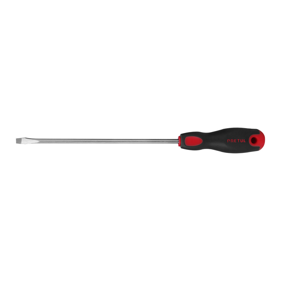 Desarmador plano 1/4' x 8'mango Comfort Grip, Pretul Caja con 6, 21482
