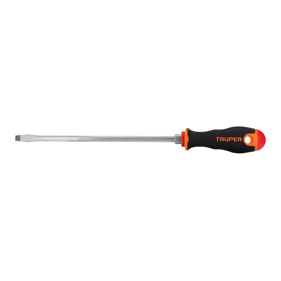 Desarmador plano 5/16' x 10' mango Comfort Grip, Truper Caja con 6, 18546
