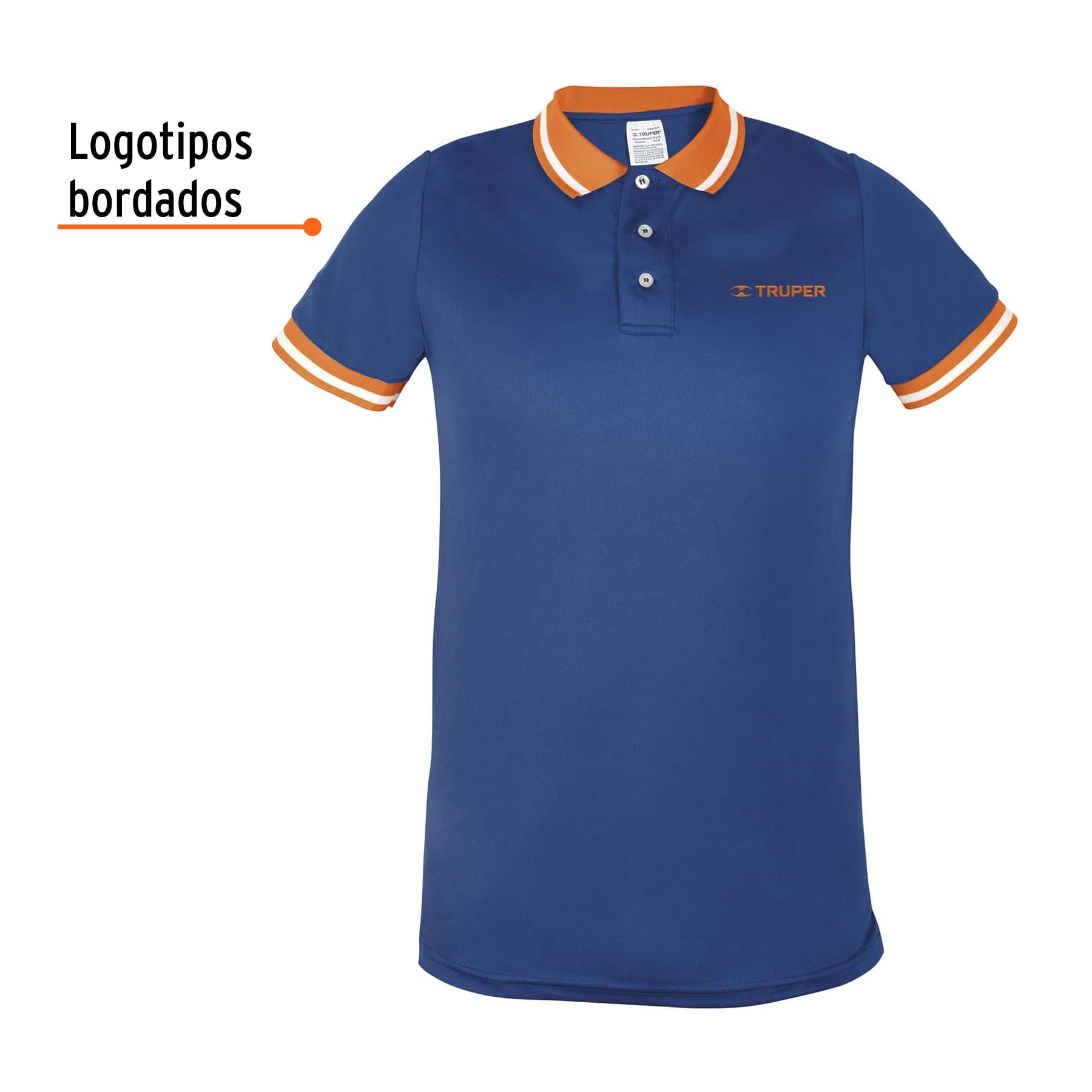 Playera polo performance para hombre, azul, G, Truper, 69967