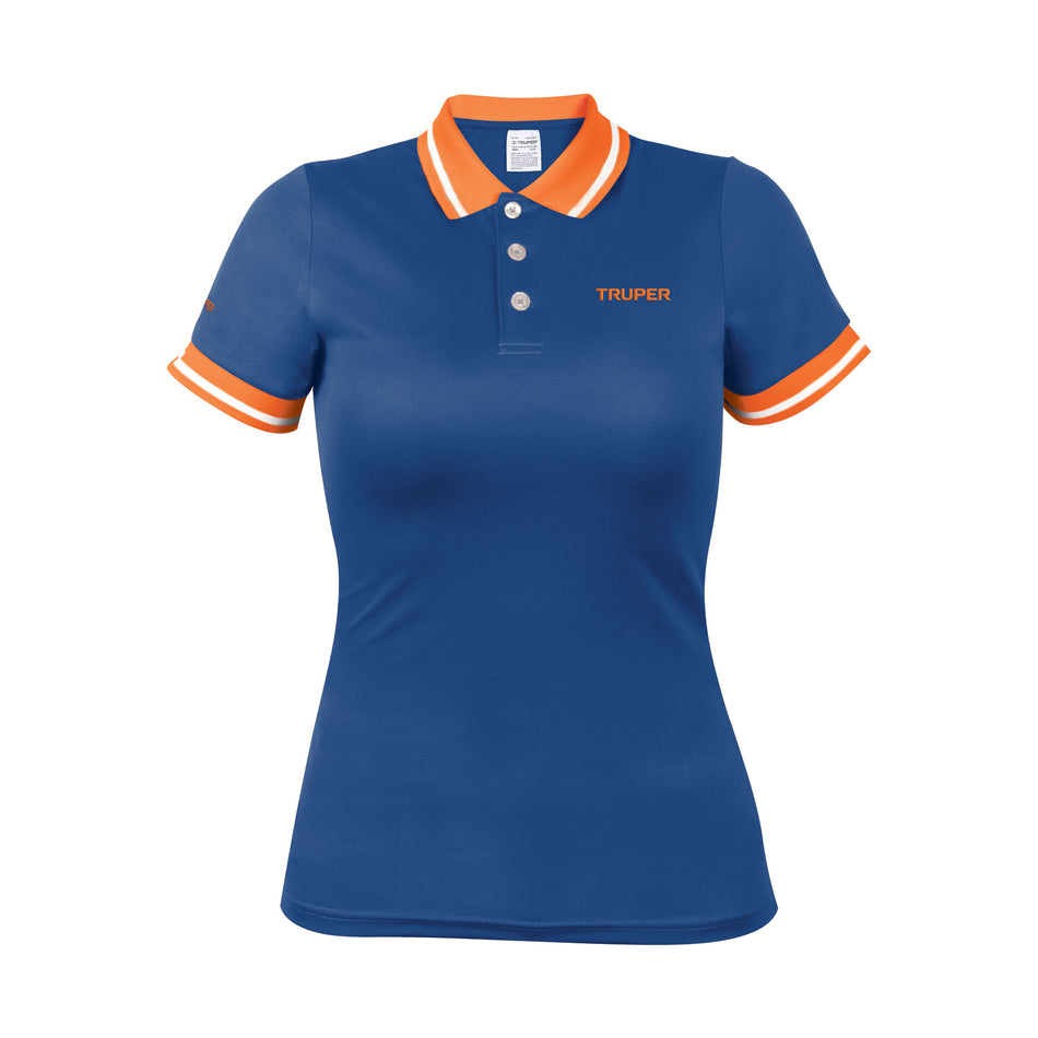 Playera polo performance para mujer, azul, G, Truper, 69972