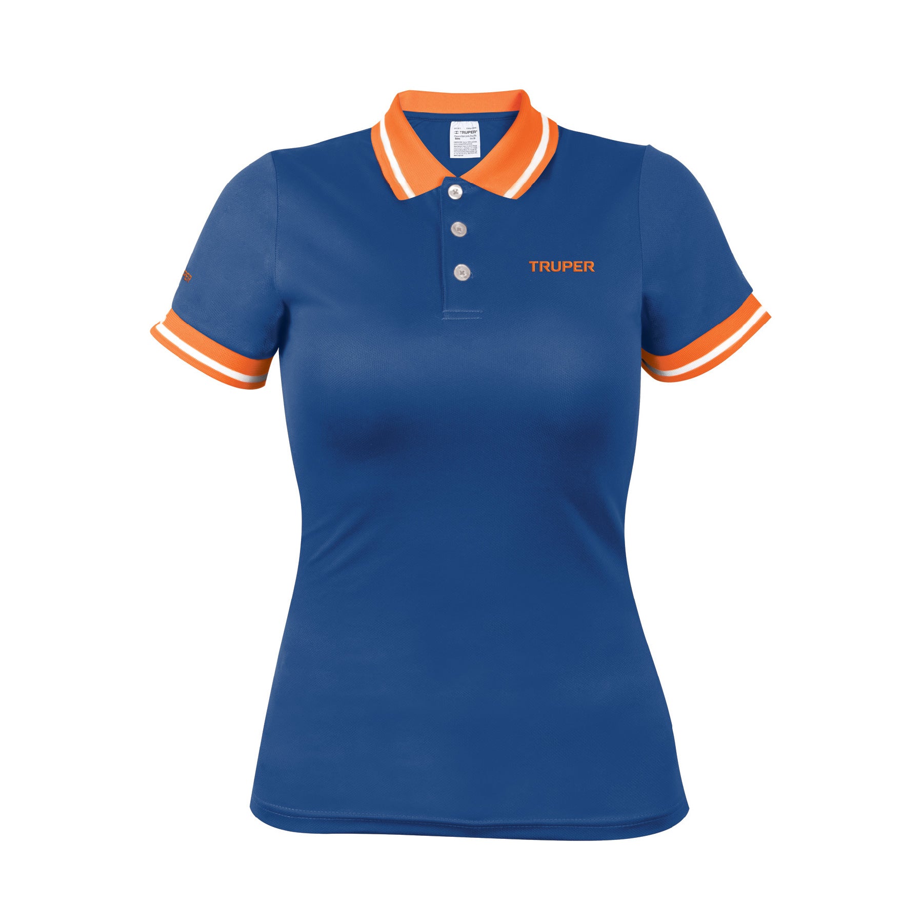 Playera polo performance para mujer, azul, M, Truper, 69971