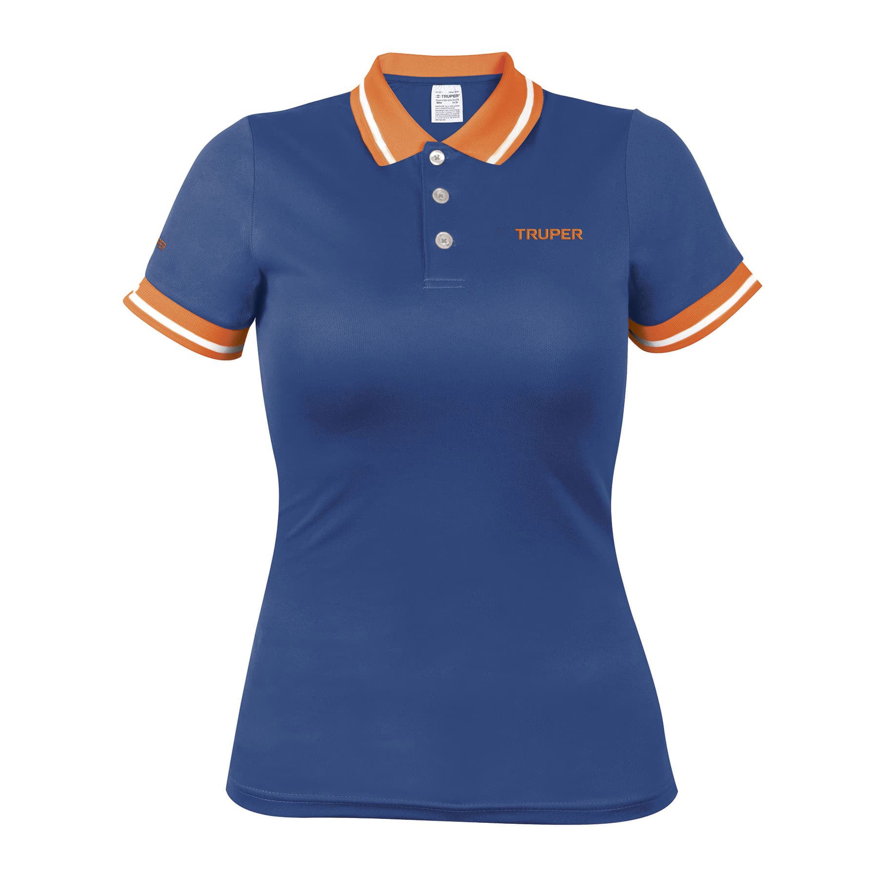 Playera polo performance para mujer, azul, CH, Truper, 69970