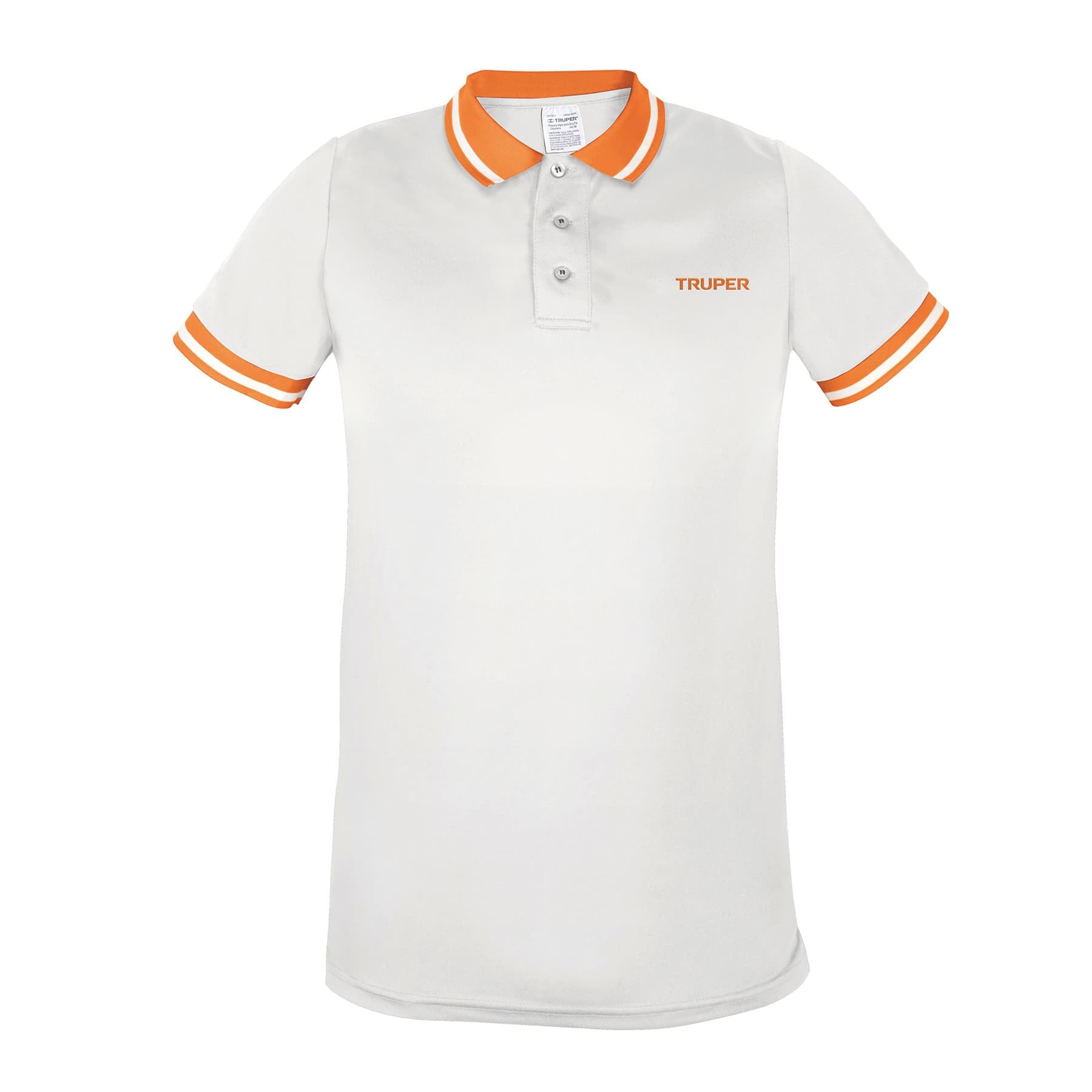 Playera polo performance para hombre, blanca, CH, Truper, 69973