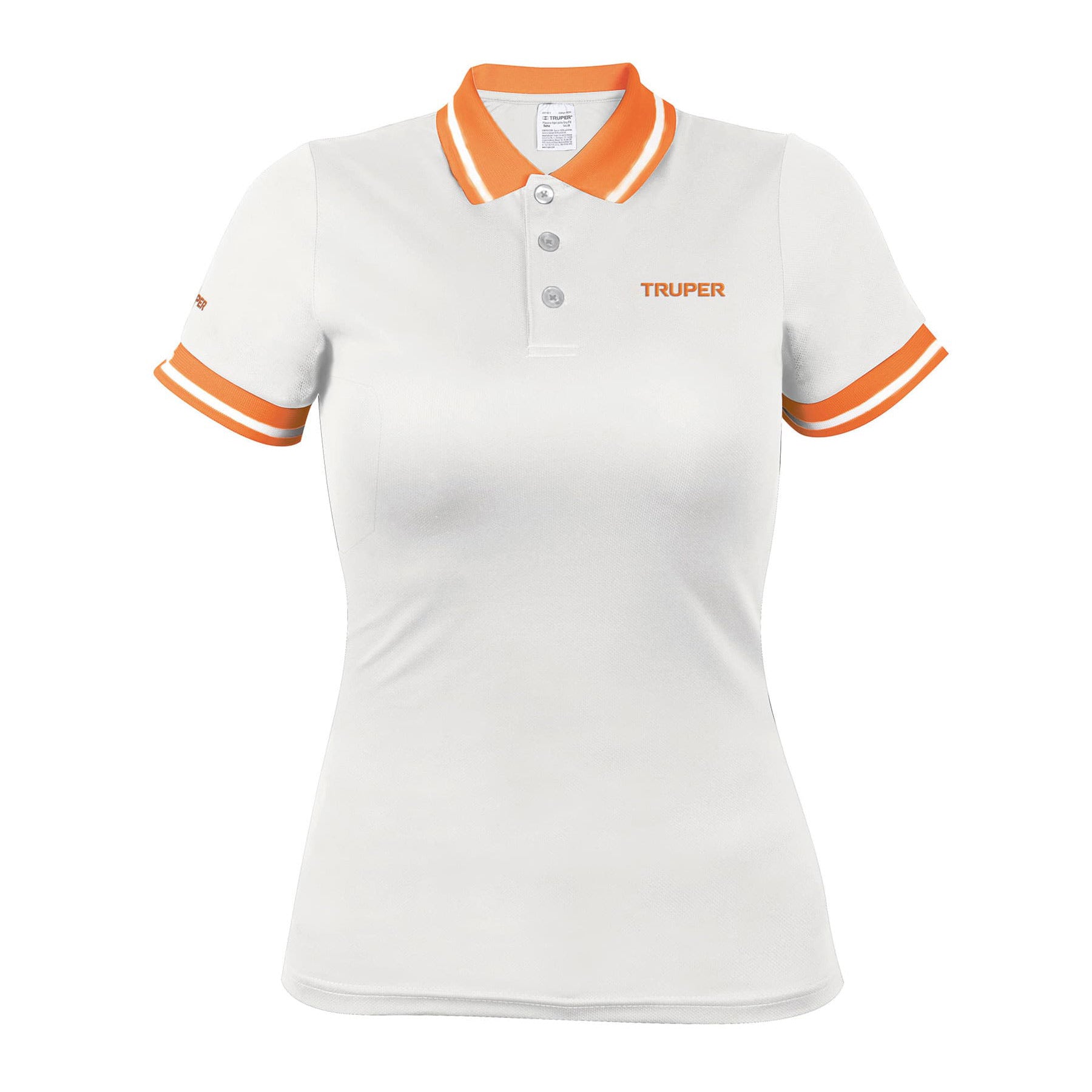 Playera polo performance para mujer, blanca, G, Truper, 69980