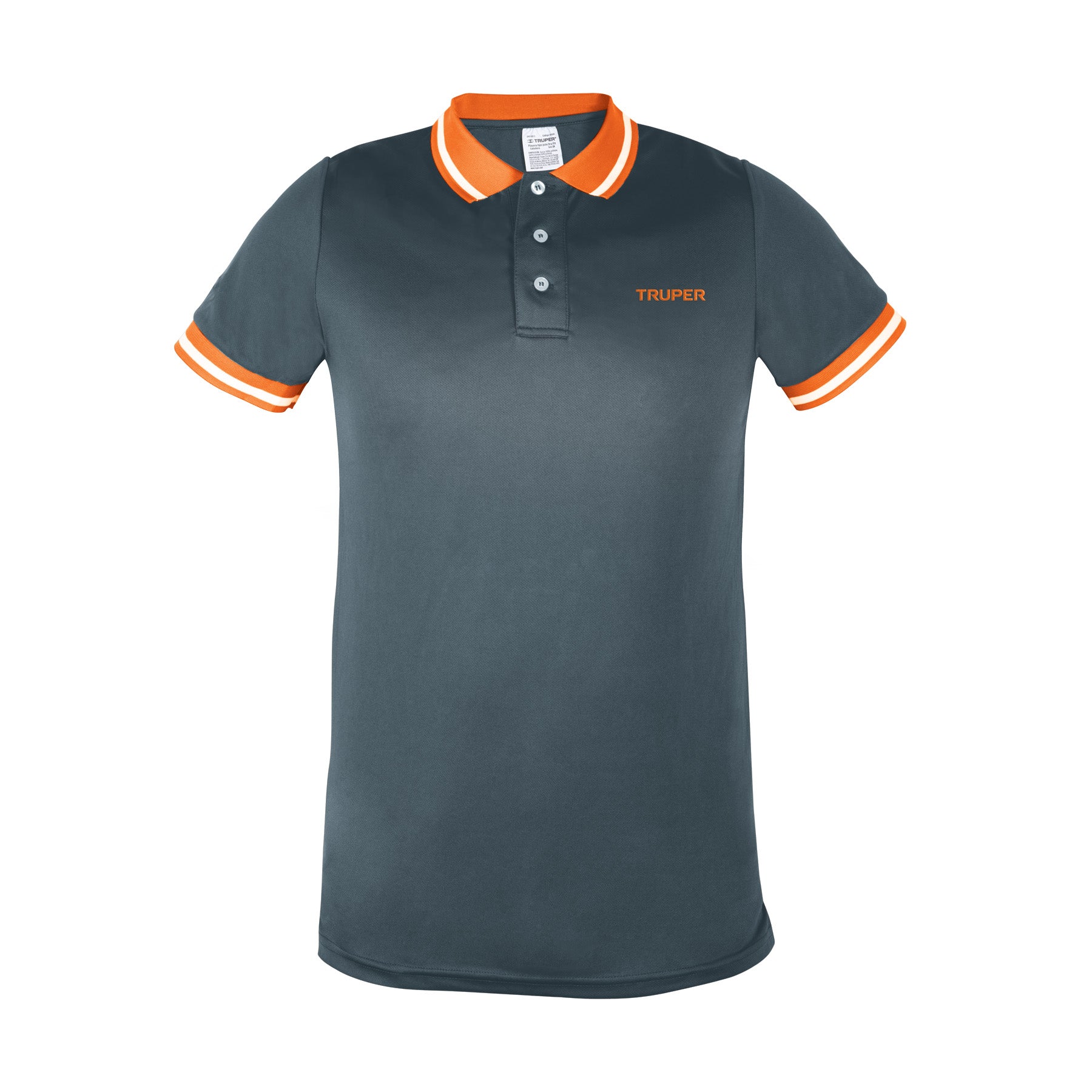 Playera polo performance para hombre, gris, G, Truper, 61083