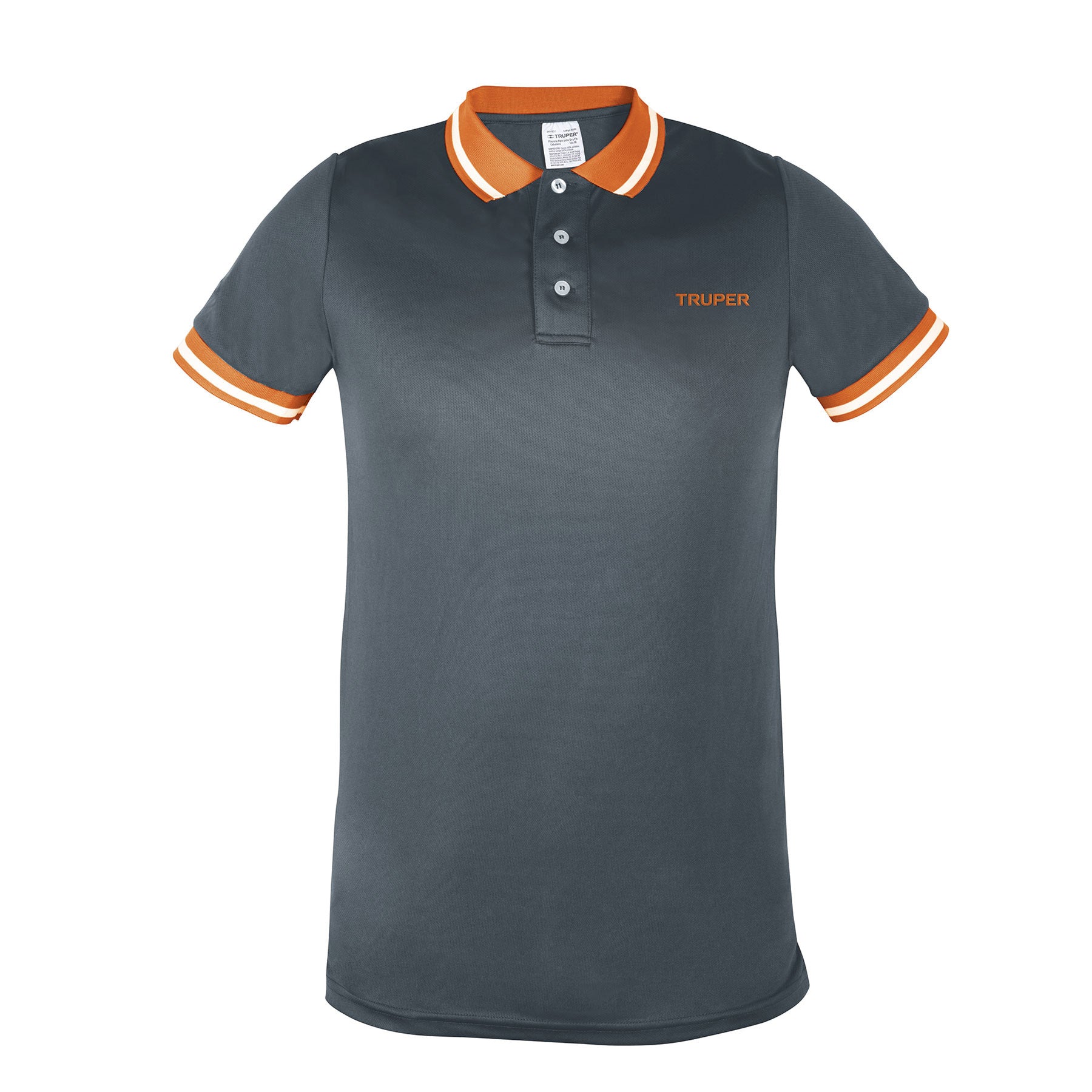 Playera polo performance para hombre, gris, CH, Truper, 61081