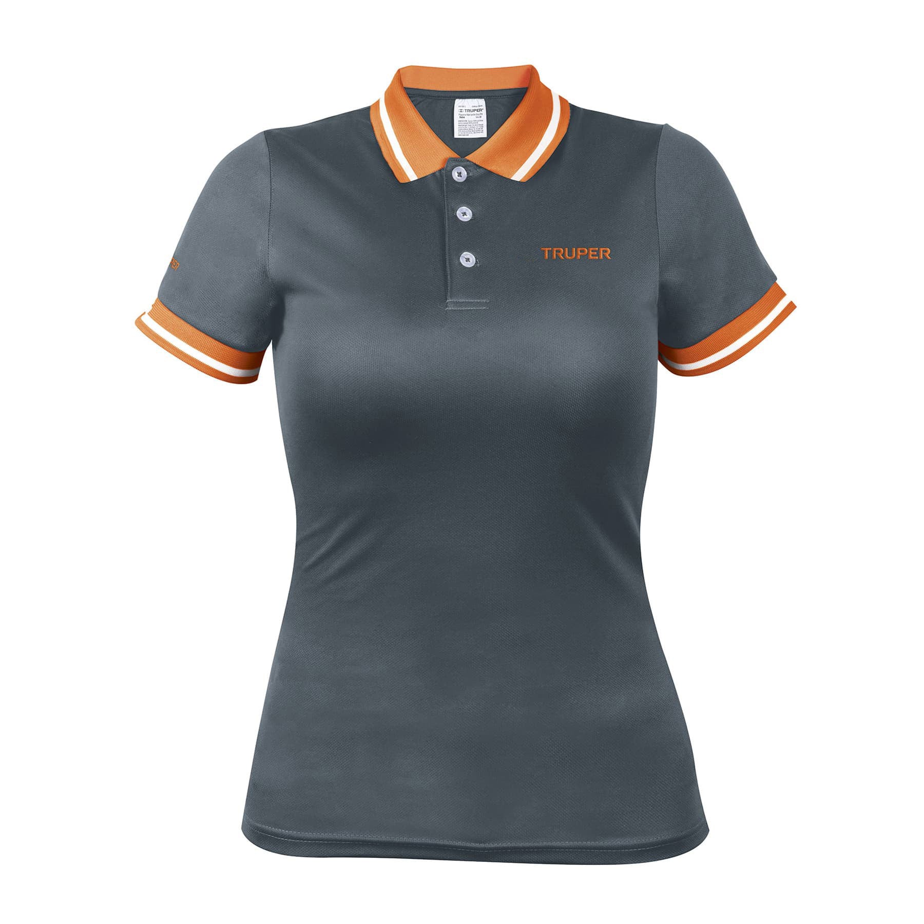 Playera polo performance para mujer, gris, CH, Truper, 61086