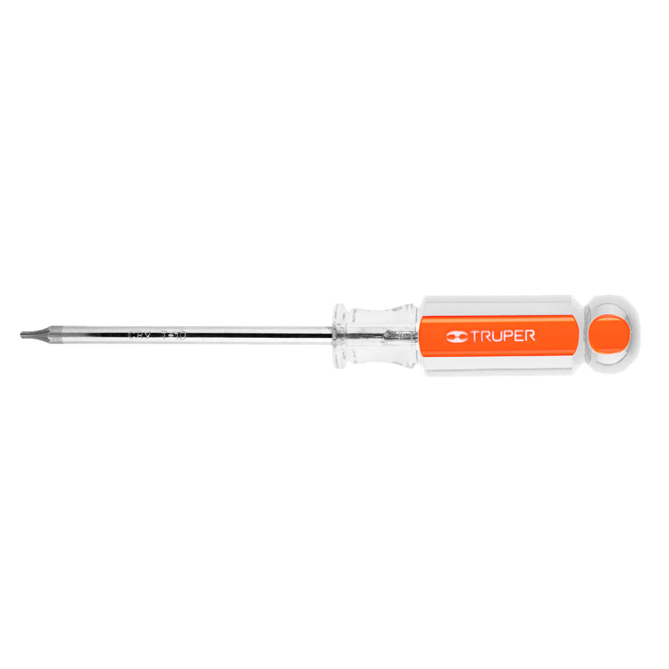 Desarmador punta Torx T 10 mango de acetato, Truper Caja con 6, 15101