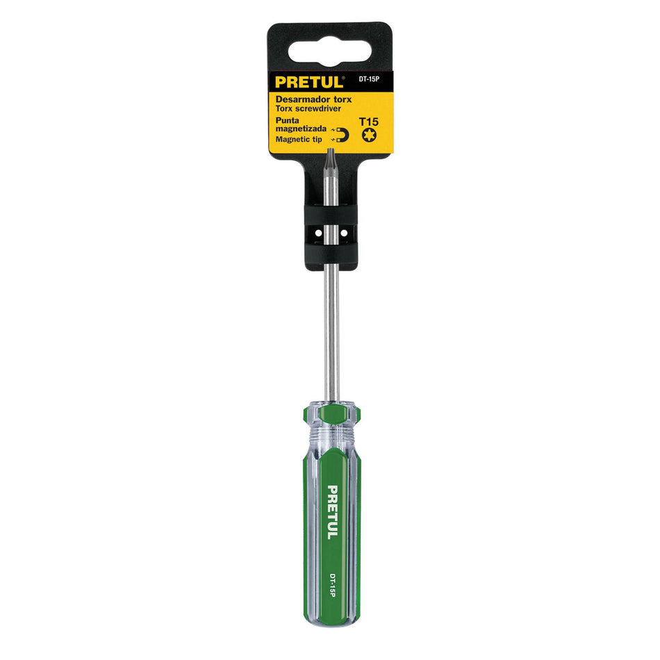 Desarmador punta Torx T 15 mango de PVC, Pretul Caja con 6, 29983