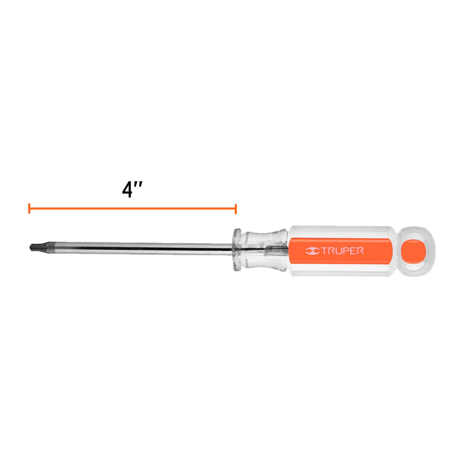 Desarmador punta Torx T 20 mango de acetato, Truper Caja con 6, 15103