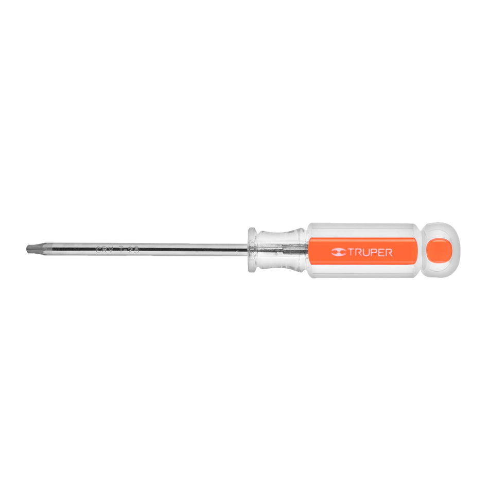Desarmador punta Torx T 25 mango de acetato, Truper Caja con 6, 15104