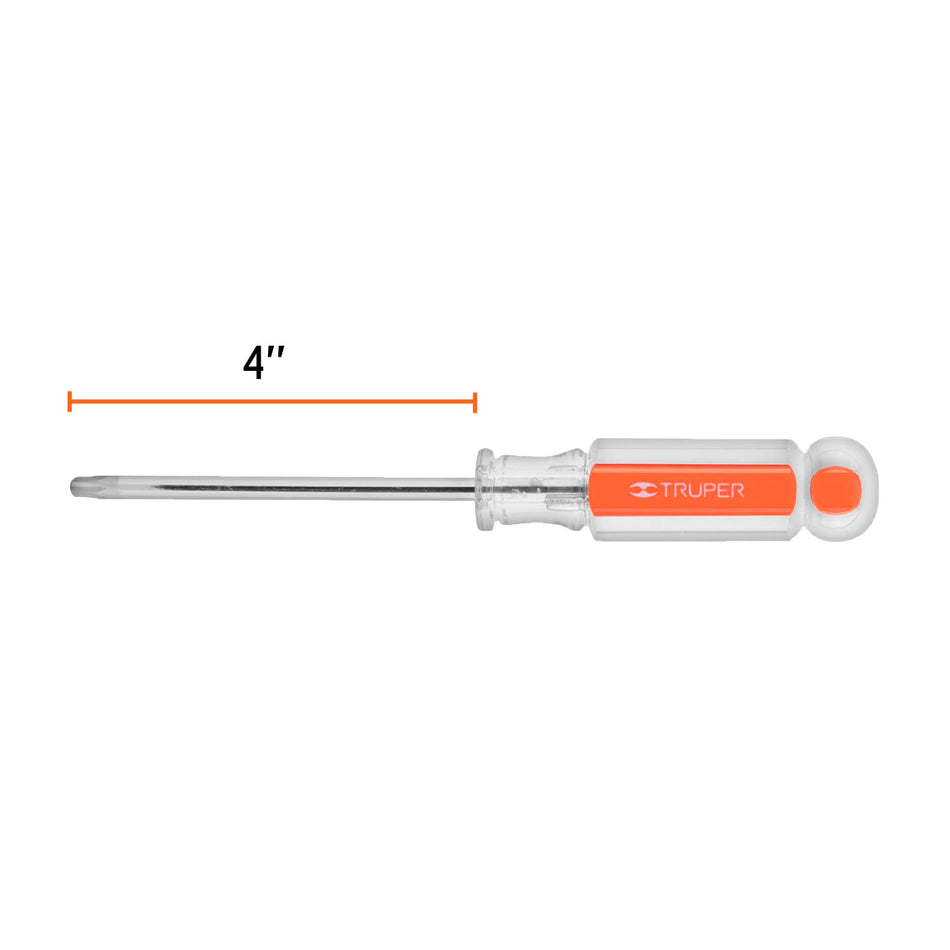 Desarmador punta Torx T 27 mango de acetato, Truper Caja con 6, 15105