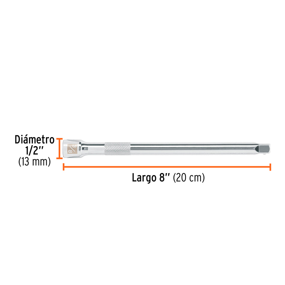 Extensión de 8' para matraca, cuadro 3/8', Truper Caja con 6, 13665