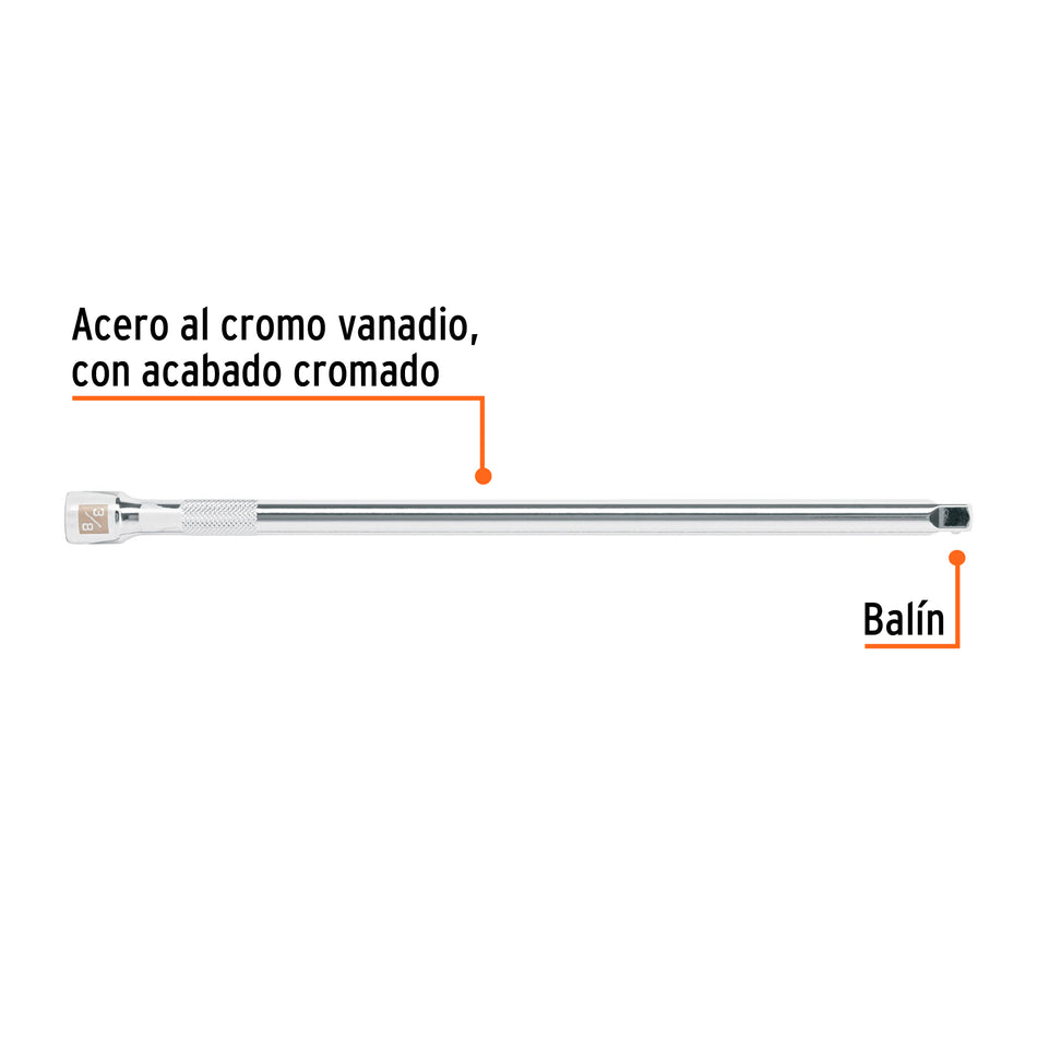 Extensión de 12' para matraca, cuadro 3/8', Truper Caja con 6, 13667