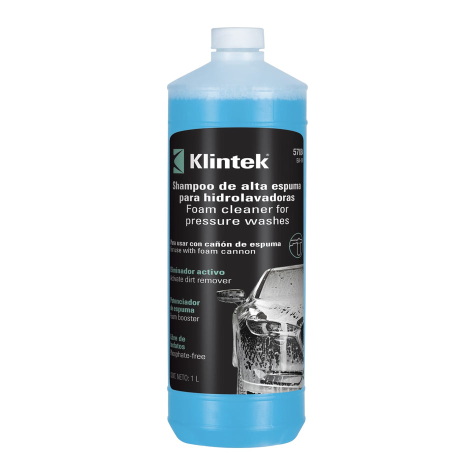 Shampoo alta espuma para hidrolavadora, 1 L, Klintek Caja con 4, 56153
