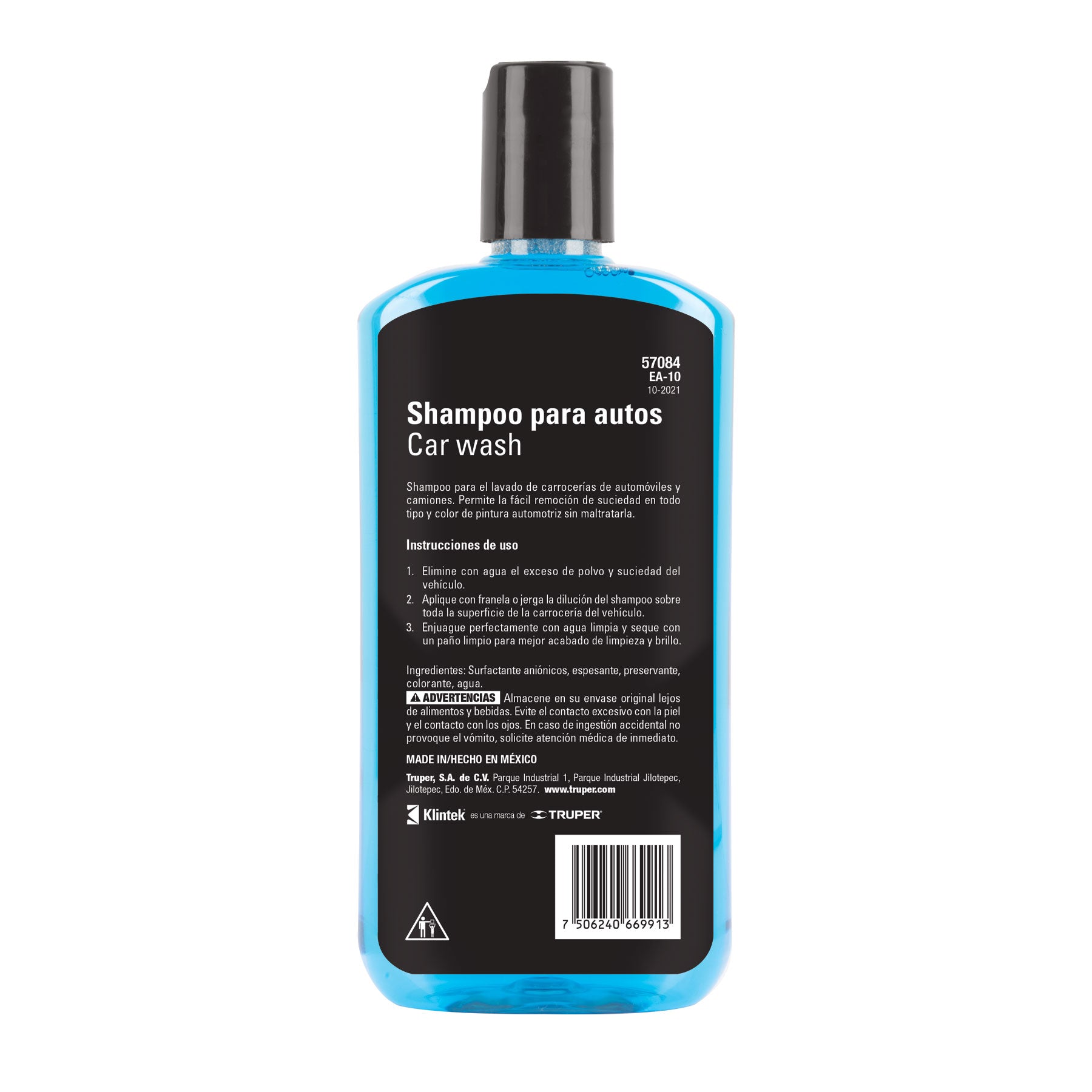 Shampoo para auto, 473 ml, Klintek, 57084