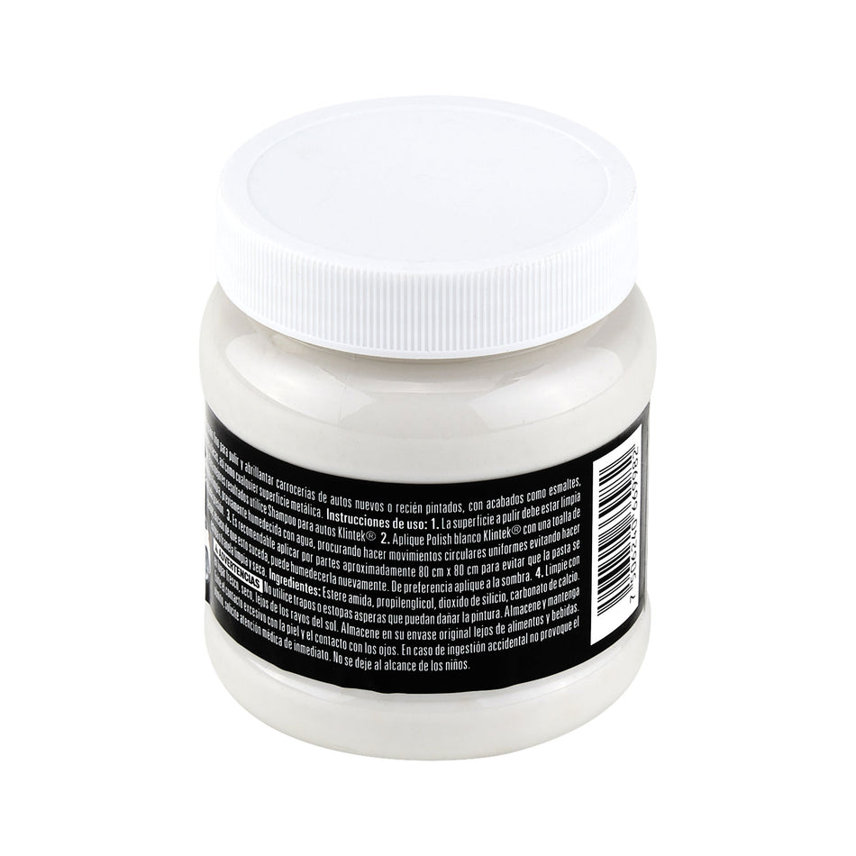 Polish en pasta blanca para auto, 250 g, uso ligero, Klintek Caja con 6, 57085