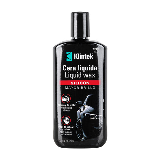Cera líquida de silicón para auto, 473 ml, Klintek Caja con 6, 57088