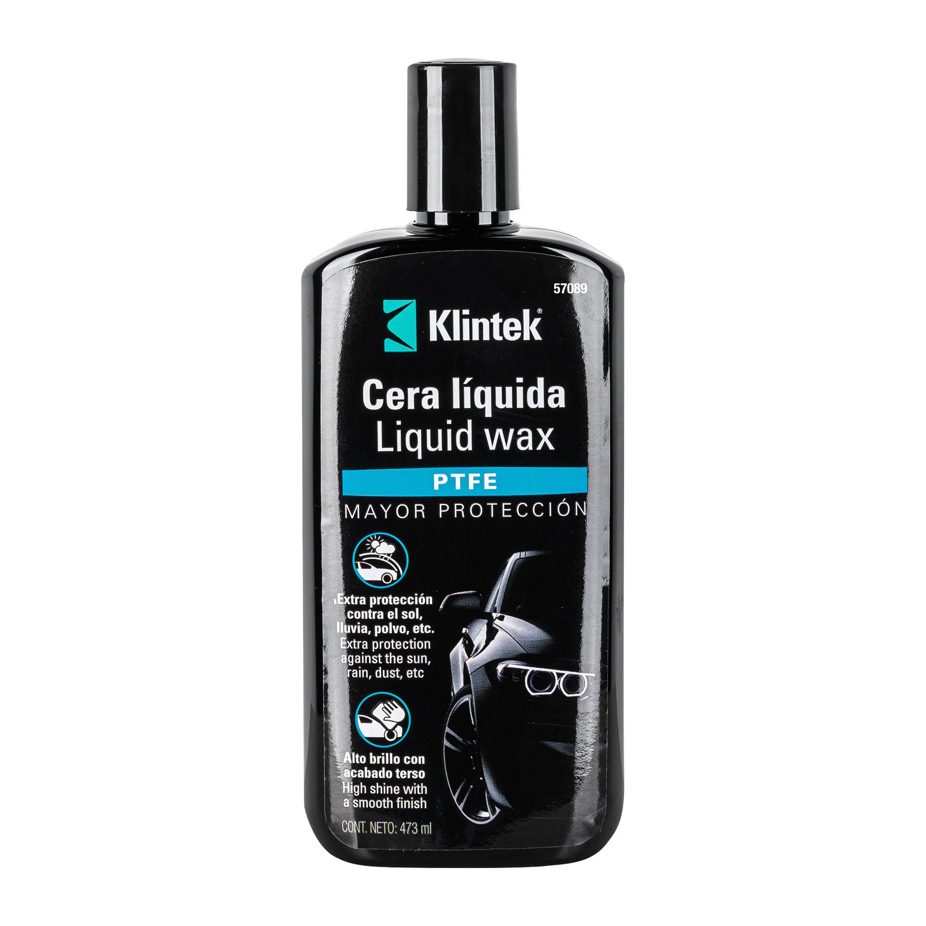 Cera líquida PTFE para auto, 473 ml, Klintek, 57089