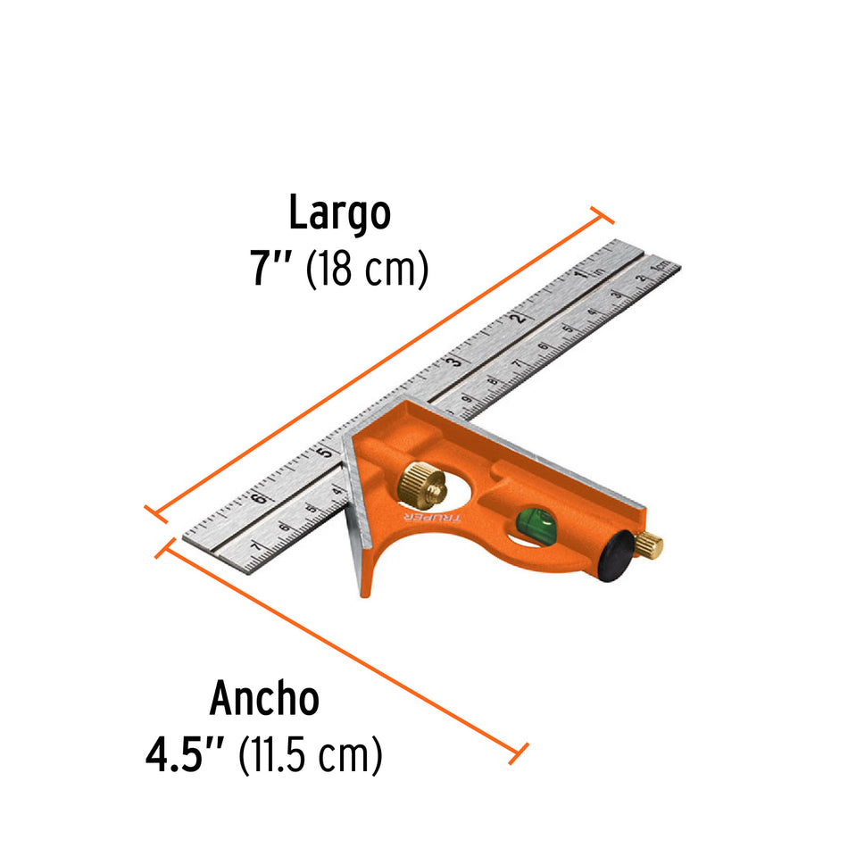 Escuadra 6' para carpintero con mango 100% de aluminio Caja con 6, 14370